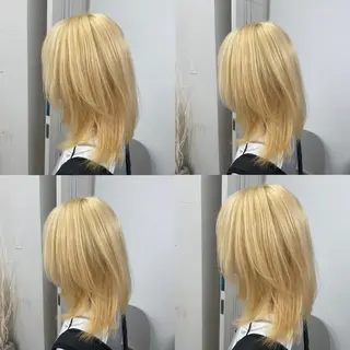 セミロング カラー 江坂トレンド韓国風 髪質改善shinoのヘアスタイル