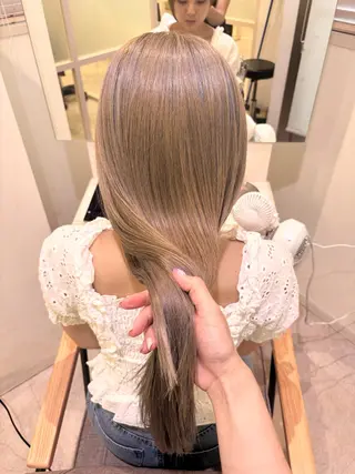 ロング ヘアアレンジ🪽🎀 艶カラー/天王寺のヘアスタイル