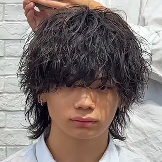 パーマ メンズ メンズパーマ職人 イケガヤのヘアスタイル