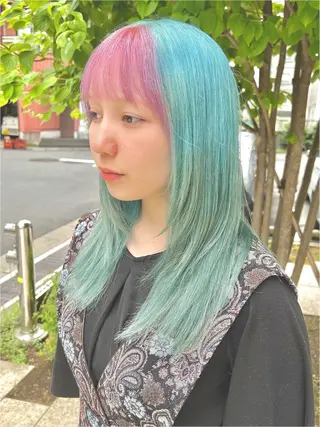 ミディアム カラー 💎透明感カラー特化 💎TAISEIのヘアスタイル