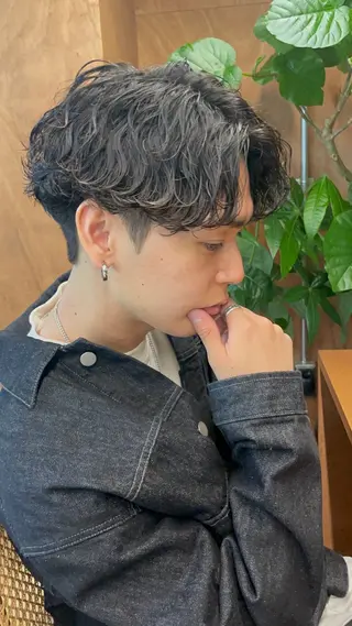 ショート カラー パーマ ヘアアレンジ メンズ 亀井隆汰/メンズ専門 パーマ特化美容師のヘアスタイル