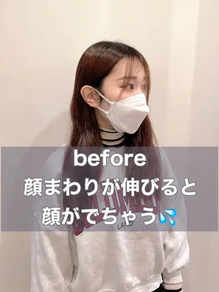 ミディアム 🌹ハッシュカット、 レイヤー韓国ヘア🌹のヘアスタイル