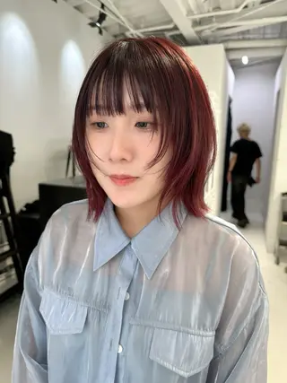 ミディアム カラー レイヤーカット/艶髪 ✨💭KIRARIのヘアスタイル