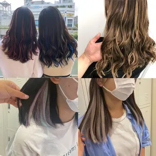 白髪ぼかしハイライト めさきすずなのヘアスタイル