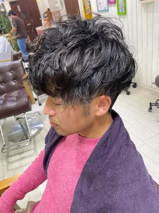 メンズ 🩶西 雪乃/透明感 くすみカラー🫧のヘアスタイル