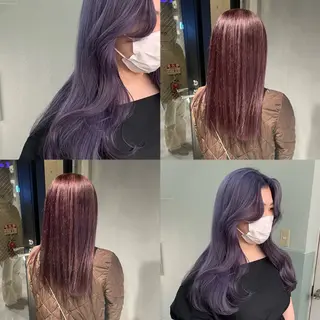 ロング カラー 暖色/ハイトーン/ カラー/HBLのヘアスタイル