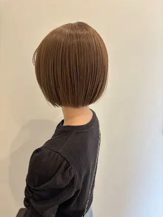 カラー 韓国ボブ/顔周り/べ ージュ/織田百華🎀のヘアスタイル