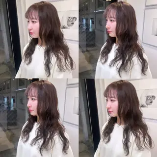 セミロング カラー パーマ カジュアルを女っぽく 𝗮𝘆𝗮𝗰𝗼のヘアスタイル