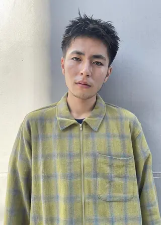 ショート カラー パーマ メンズ CEINE PATHのヘアスタイル