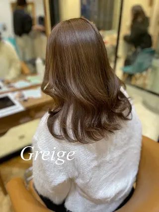 セミロング カラー 💎巻ける縮毛矯正/ 艶髪💎石渕智也のヘアスタイル