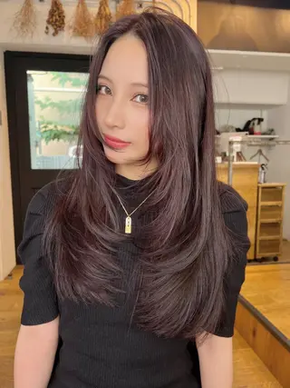 ロング 🇨🇳ワンホンヘア 下田鉄也のヘアスタイル