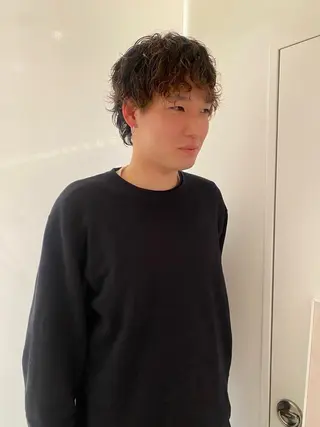 パーマ メンズ riria/ボブ /ブラウンカラー🎀のヘアスタイル