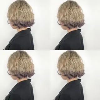 ミディアム カラー ヘアアレンジ 竹内啓太 ボブのヘアスタイル