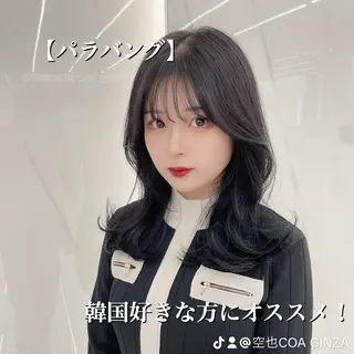 ミディアム カラー COA GINZA 空也/前髪/顔まわりのヘアスタイル