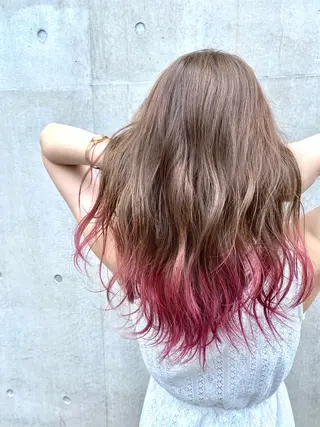 ロング カラー 川越 輝梨奈のヘアスタイル