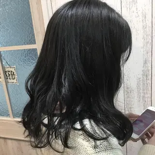 セミロング カラー パーマ embrace エンブレイスのヘアスタイル