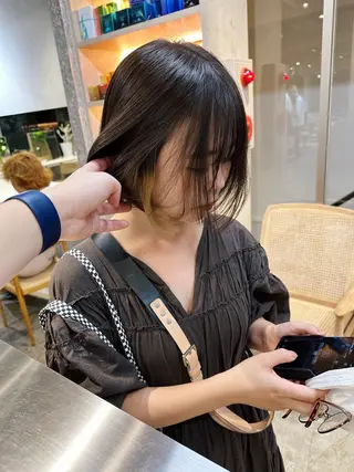 ショート カラー Cinq所属・ハイライト🌟/ ボブ/豊田のヘアスタイル