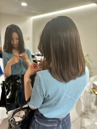 ミディアム 白土 さくらのヘアスタイル