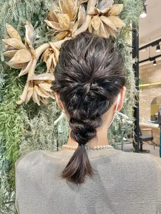 ミディアム カラー ヘアアレンジ ネイル マツエク・マツパ 韓国マツエク/まつパ 🎀misaki🎀のマツエク・マツパデザイン