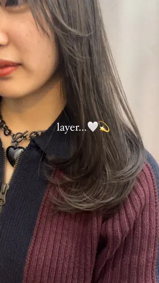 セミロング 横田 未来のヘアスタイル