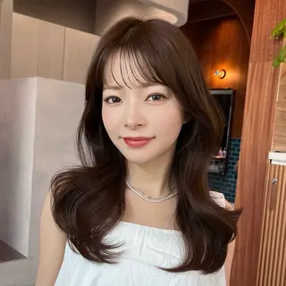 セミロング レイヤーくびれヘア アレンジmanakaのヘアスタイル