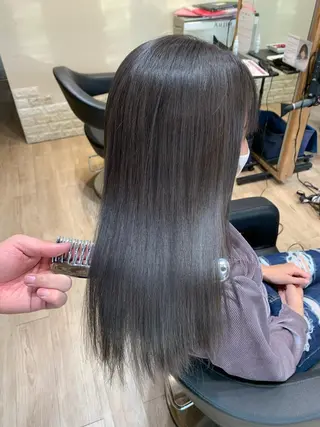 セミロング カラー 大久保 隆蔵のヘアスタイル