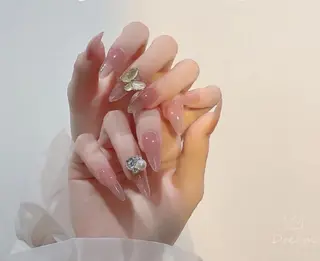 ネイル フィルイン、長さ出し 深爪矯正のネイルデザイン