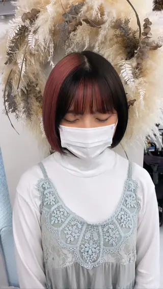 ショート カラー りゆ (ハイトーンカラー)のヘアスタイル