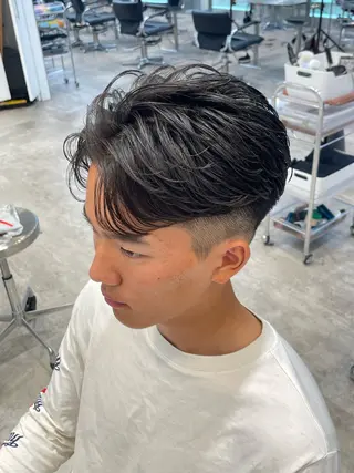 ショート パーマ メンズパーマ特化 園田　楓莉のヘアスタイル