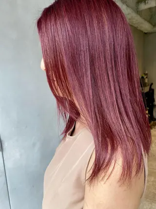 セミロング カラー M IIのヘアスタイル