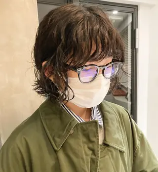 ミディアム パーマ 🛑柔らか透明感 カラー🛑大谷のヘアスタイル