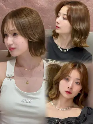 ミディアム ロンドガーネット /髪質改善/レイヤーのヘアスタイル