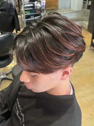 ショート パーマ メンズ みわ/博多 ブリーチ/メンズヘアのヘアスタイル