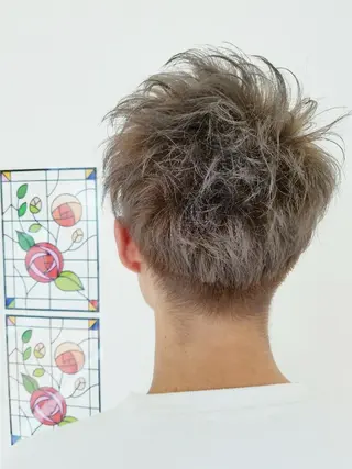 ショート メンズ 髪質改善/ハイライト 小林秀樹のヘアスタイル