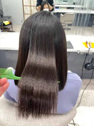 ロング 京都レイヤーカット/ 縮毛矯正/羽柴りくのヘアスタイル