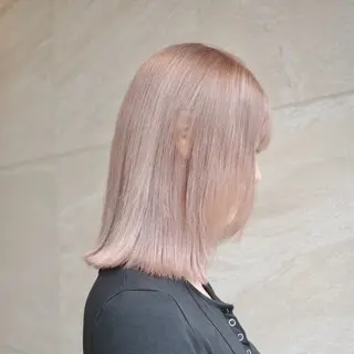 ミディアム カラー Hair & make Lamp所属・梅田のブリーチ特化 美容師KAI🥰のヘアスタイル