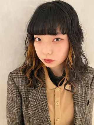 ミディアム カラー ヘアアレンジ XENA表参道 MIKUのヘアスタイル