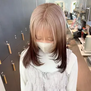 セミロング カラー ♥️ブリーチ/ボブ/ レイヤー♥️maiのヘアスタイル