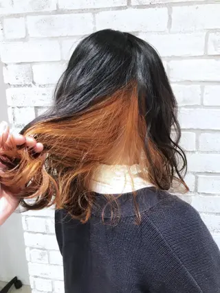 セミロング カラー パーマ ヘアアレンジ メンズ キッズ ネイル マツエク・マツパ バレイヤージュ/ 髪質改善/渡邉悟🌱のヘアスタイル