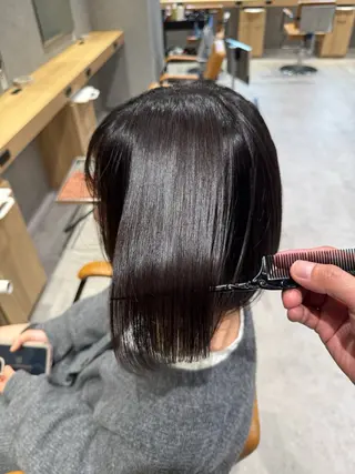 ミディアム カラー 青木 あいかのヘアスタイル