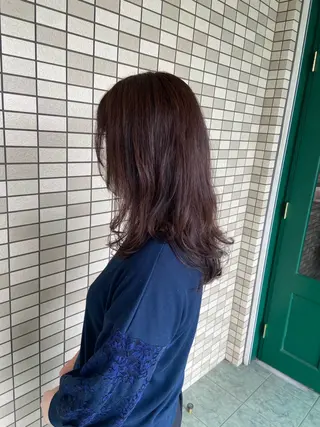 セミロング カラー 大矢 萌美のヘアスタイル