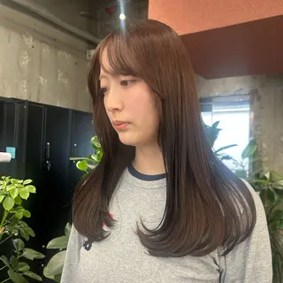 セミロング カラー 💜無料モデル募集 Sasamoriのヘアスタイル