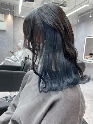 セミロング カラー _WHITE 天神店 YUMEKA🐻のヘアスタイル