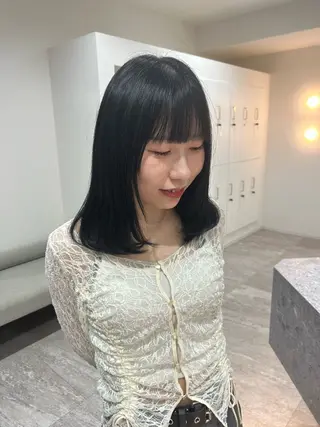 セミロング 福田 文太のヘアスタイル