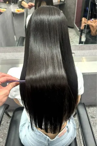 ロング 曲がる縮毛矯正 髪質改善/西尾 幸樹のヘアスタイル