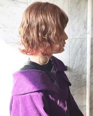 ミディアム カラー 🧡色落ちまで2度綺 麗なカラー🧡ヨシキのヘアスタイル