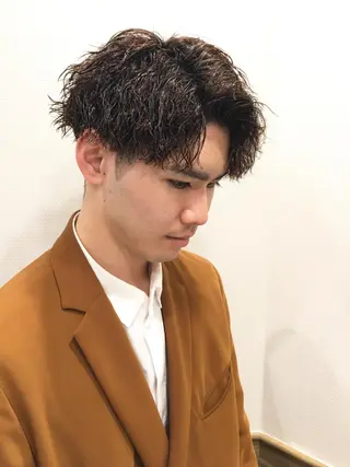 ミディアム ゼロスバーバーショップ所属・予約1000件超 ✨メンズパーマのヘアスタイル