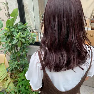 セミロング 艶髪color💎髪 質改善ストレート大吉のヘアスタイル