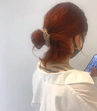カラー ヘアアレンジ 岡田まみ🍒🤍 透明感カラーのヘアスタイル