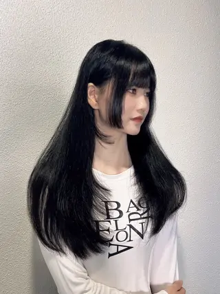 セミロング カラー 韓国×髪質改善💊 似合わせ/武田涼のヘアスタイル